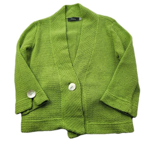 Spring Green Single Button Cardigan by Willow size Medium - Picture 3 of 11